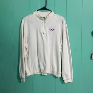 Teddi, Size L, White Quarter Zip